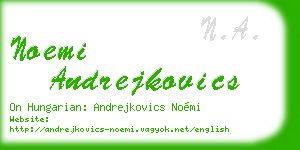 noemi andrejkovics business card