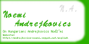 noemi andrejkovics business card